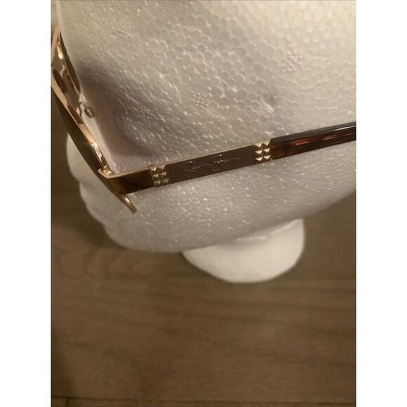 Jessica Simpson Womens Gold Frame Brown Lens Aviator Sunglasses #29 - Picture 3 of 5
